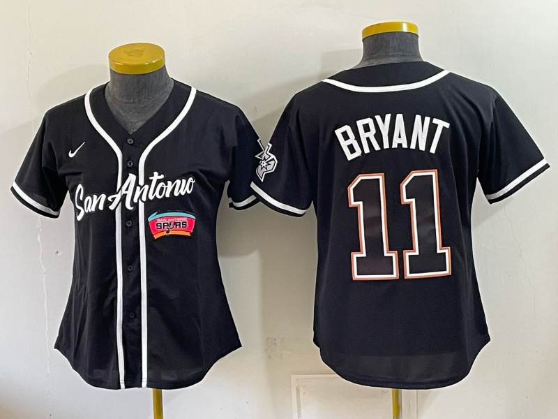 Women San Antonio Spurs #11 Bryant black Nike 2026 NBA Jersey 101904
